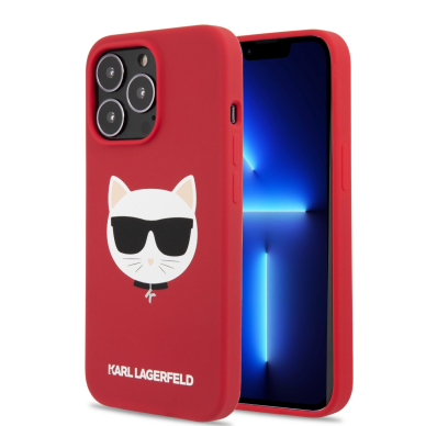 iPhone 13 PRO raudona KARL LAGERFELD nugarėlė KLHCP13LSLCHRE