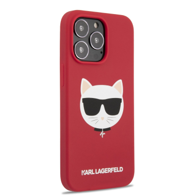 iPhone 13 PRO raudona KARL LAGERFELD nugarėlė KLHCP13LSLCHRE 4