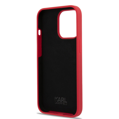 iPhone 13 PRO raudona KARL LAGERFELD nugarėlė KLHCP13LSLCHRE 6