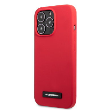 iPhone 13 PRO raudona KARL LAGERFELD nugarėlė KLHCP13LSLMP1R 3