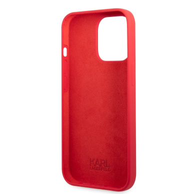 iPhone 13 PRO raudona KARL LAGERFELD nugarėlė KLHCP13LSLMP1R 6
