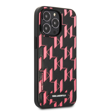 iPhone 13 PRO rožinė+juoda KARL LAGERFELD nugarėlė KLHCP13LMNMP1P 4