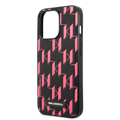 iPhone 13 PRO rožinė+juoda KARL LAGERFELD nugarėlė KLHCP13LMNMP1P 5