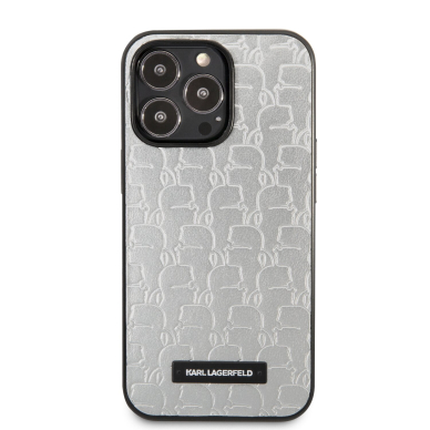 iPhone 13 PRO sidabro sp. KARL LAGERFELD nugarėlė KLHCP13LKAMP1SL 3