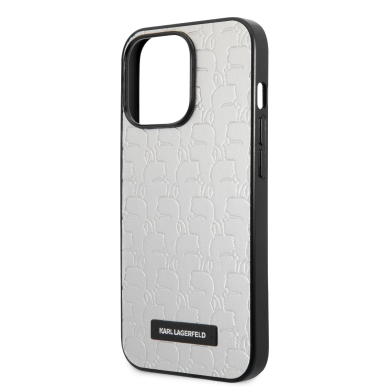 iPhone 13 PRO sidabro sp. KARL LAGERFELD nugarėlė KLHCP13LKAMP1SL 5