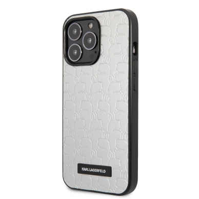 iPhone 13 PRO sidabro sp. KARL LAGERFELD nugarėlė KLHCP13LKAMP1SL 2