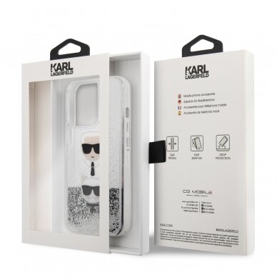 iPhone 13 PRO sidabro sp. water KARL LAGERFELD nugarėlė KLHCP13LKICGLS 7