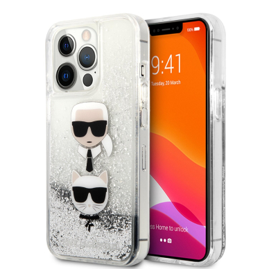 iPhone 13 PRO sidabro sp. water KARL LAGERFELD nugarėlė KLHCP13LKICGLS