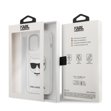 iPhone 13 PRO skaidri KARL LAGERFELD nugarėlė KLHCP13LCTR 7