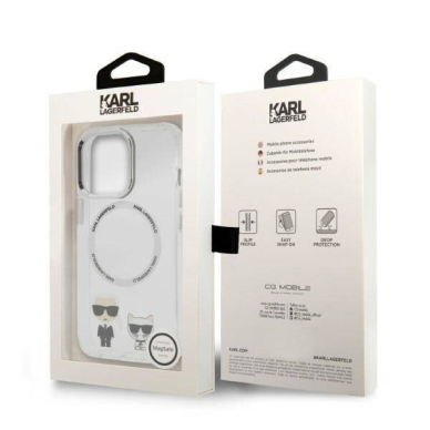 iPhone 13 PRO skaidri Magsafe KARL LAGERFELD nugarėlė KLHMP13LHKCT 5