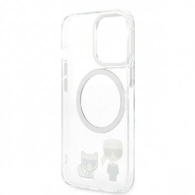 iPhone 13 PRO skaidri Magsafe KARL LAGERFELD nugarėlė KLHMP13LHKCT 1