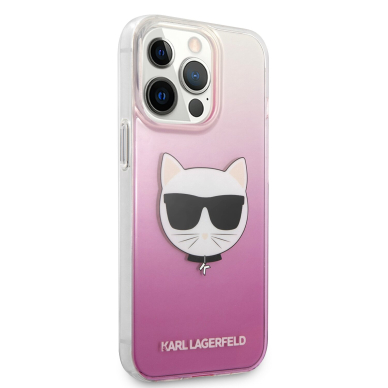 iPhone 13 PRO skaidri-rožinė KARL LAGERFELD nugarėlė KLHCP13LCTRP 4