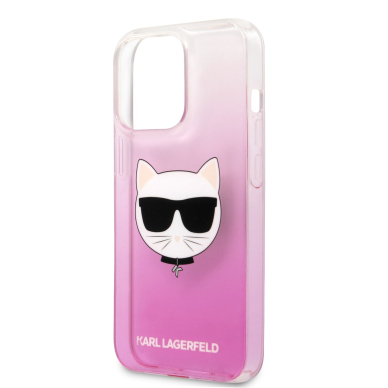 iPhone 13 PRO skaidri-rožinė KARL LAGERFELD nugarėlė KLHCP13LCTRP 5
