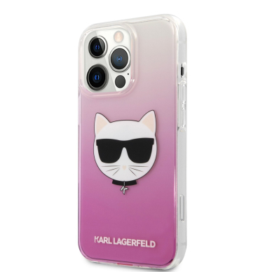 iPhone 13 PRO skaidri-rožinė KARL LAGERFELD nugarėlė KLHCP13LCTRP 2