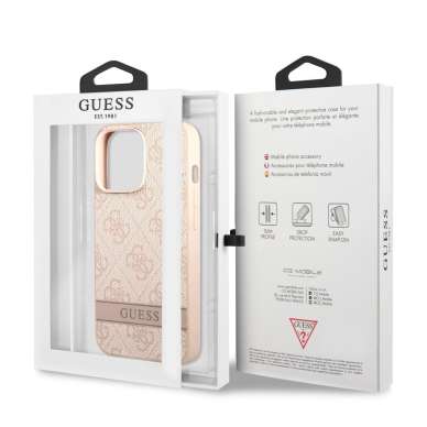 iPhone 13 PRO šviesiai rožinė GUESS nugarėlė GUHCP13LP4SNP 3
