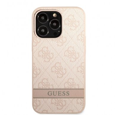 iPhone 13 PRO šviesiai rožinė GUESS nugarėlė GUHCP13LP4SNP