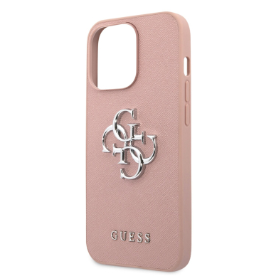 iPhone 13 PRO šviesiai rožinė GUESS nugarėlė GUHCP13LSA4GSPI 5
