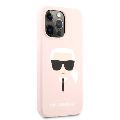 iPhone 13 PRO šviesiai rožinė KARL LAGERFELD nugarėlė KLHCP13LSLKHLP 4