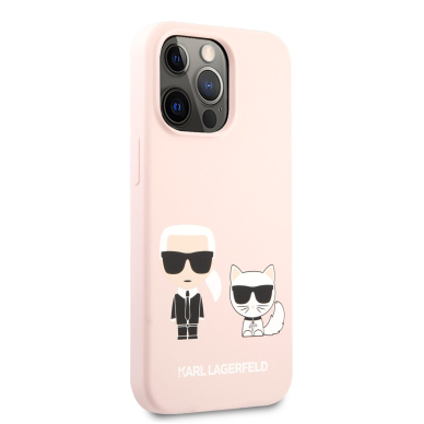 iPhone 13 PRO šviesiai rožinė KARL LAGERFELD nugarėlė KLHCP13LSSKCI 4