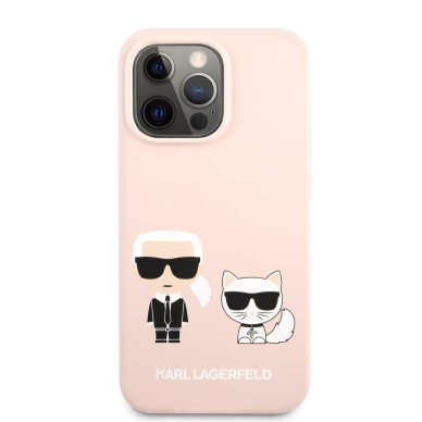 iPhone 13 PRO šviesiai rožinė KARL LAGERFELD nugarėlė KLHCP13LSSKCI 2