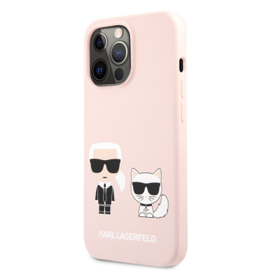 iPhone 13 PRO šviesiai rožinė KARL LAGERFELD nugarėlė KLHCP13LSSKCI 3