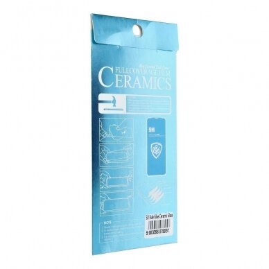 iPhone 13/13 PRO/14 juodas FLEXIBLE CERAMIC pilnas apsauginis stiklas 1