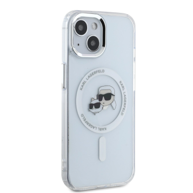 iPhone 14/13 white Magsafe IML Metal KC Heads KARL LAGERFELD nugarėlė 3