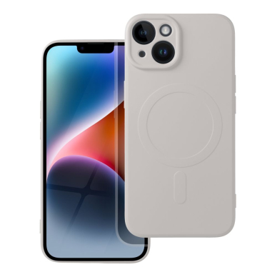 iPhone 14 balta MagSilicone nugarėlė