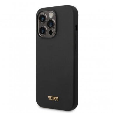 iPhone 14 black Magsafe TUMI Liquid Silicone nugarėlė 2