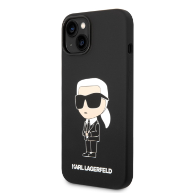 iPhone 14/13 black NFT Liquid Silicone KARL LAGERFELD nugarėlė 3