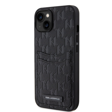 iPhone 14/13 black Saffiano Monogram Card Slot KARL LAGERFELD nugarėlė 2 iPhone 14/13 black Saffiano Monogram Card Slot KARL LAGERFELD nugarėlė 2