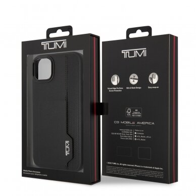 iPhone 14 black TUMI Leather W/ Vertical Card Slot nugarėlė 7