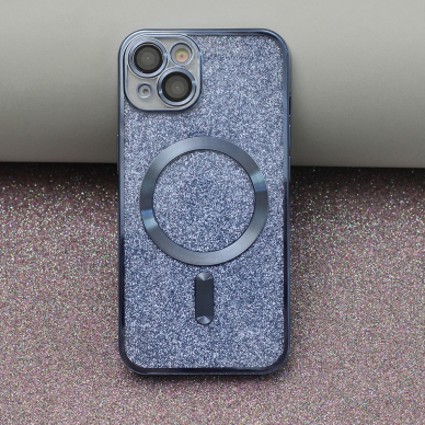iPhone 14 blue Glitter Chrome Mag nugarėle 2