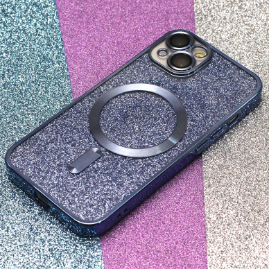 iPhone 14 blue Glitter Chrome Mag nugarėle 5