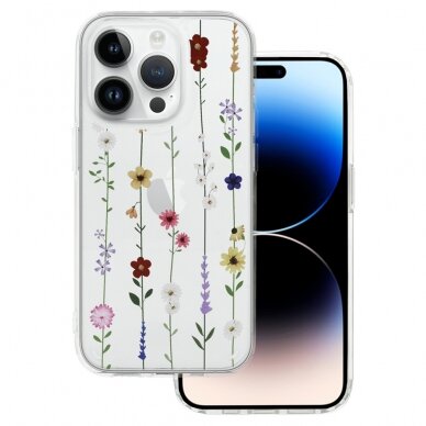 IPhone 14 clear Flower nugarėlė Design4