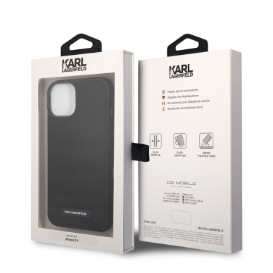 iPhone 14/13 juoda KARL LAGERFELD nugarėlė KLHCP14SPSQAK 7