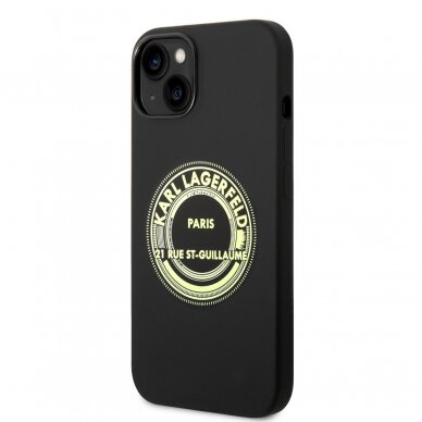 iPhone 14/13 juoda KARL LAGERFELD nugarėlė KLHCP14SSRSGRCK 2