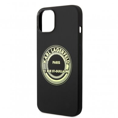 iPhone 14/13 juoda KARL LAGERFELD nugarėlė KLHCP14SSRSGRCK 5