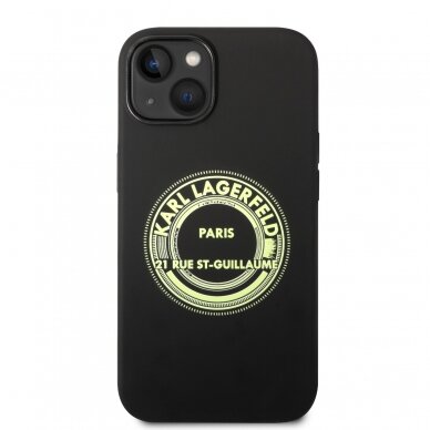 iPhone 14/13 juoda KARL LAGERFELD nugarėlė KLHCP14SSRSGRCK 3