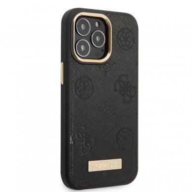 iPhone 14/13 juoda Magsafe GUESS nugarėlė GUHMP14SSAPSTK 3