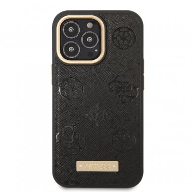 iPhone 14/13 juoda Magsafe GUESS nugarėlė GUHMP14SSAPSTK 5