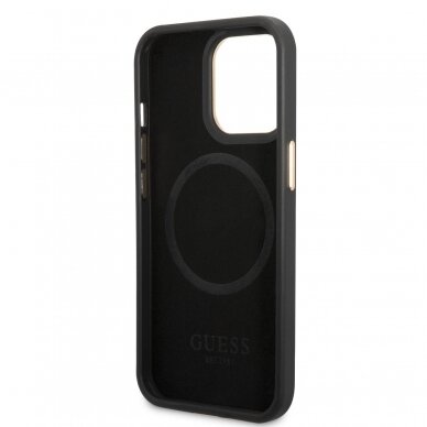 iPhone 14/13 juoda Magsafe GUESS nugarėlė GUHMP14SSAPSTK 1