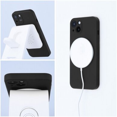 iPhone 14 juoda MagSilicone nugarėlė 8