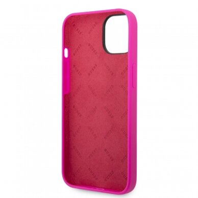 iPhone 14/13 neo rožinė GUESS nugarėlė GUHCP14SSLSMF 6