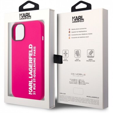 iPhone 14/13 neo rožinė KARL LAGERFELD nugarėlė KLHCP14SSRSGVTF 3