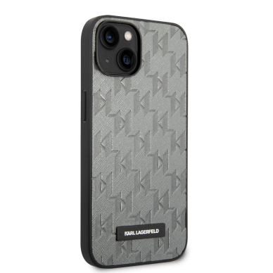 iPhone 14/13 pilka KARL LAGERFELD nugarėlė KLHCP14SSAKLHPG 4