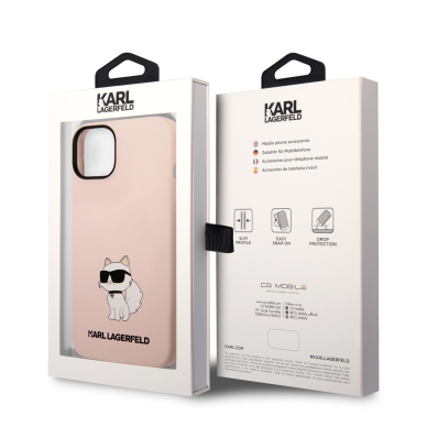 iPhone 14/13 pink NFT Liquid Silicone KARL LAGERFELD nugarėlė 7