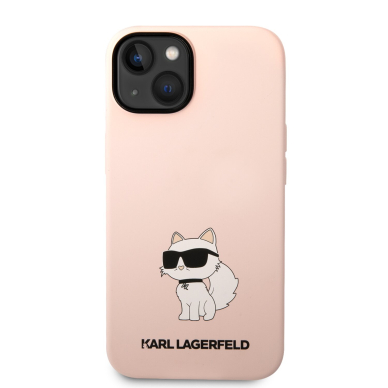 iPhone 14/13 pink NFT Liquid Silicone KARL LAGERFELD nugarėlė 2