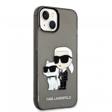 iPhone 14 PLUS black NFT IML Glitter KARL LAGERFELD nugarėlė 4