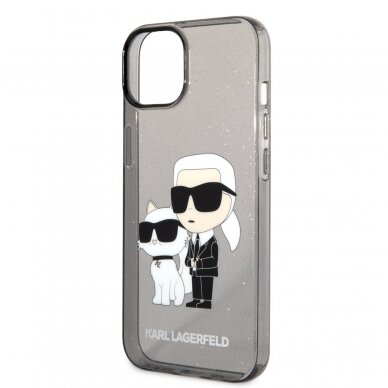 iPhone 14 PLUS black NFT IML Glitter KARL LAGERFELD nugarėlė 5